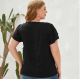 Women's V-neck Fur Ball Short Sleeve Commuter Plus Size Top