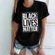 European And American Women'S Black Lives Matter Printed Short Sleeve T-Shirt