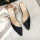 Baotou Half Slippers Female Pointed Outer Wear PVC Stitching